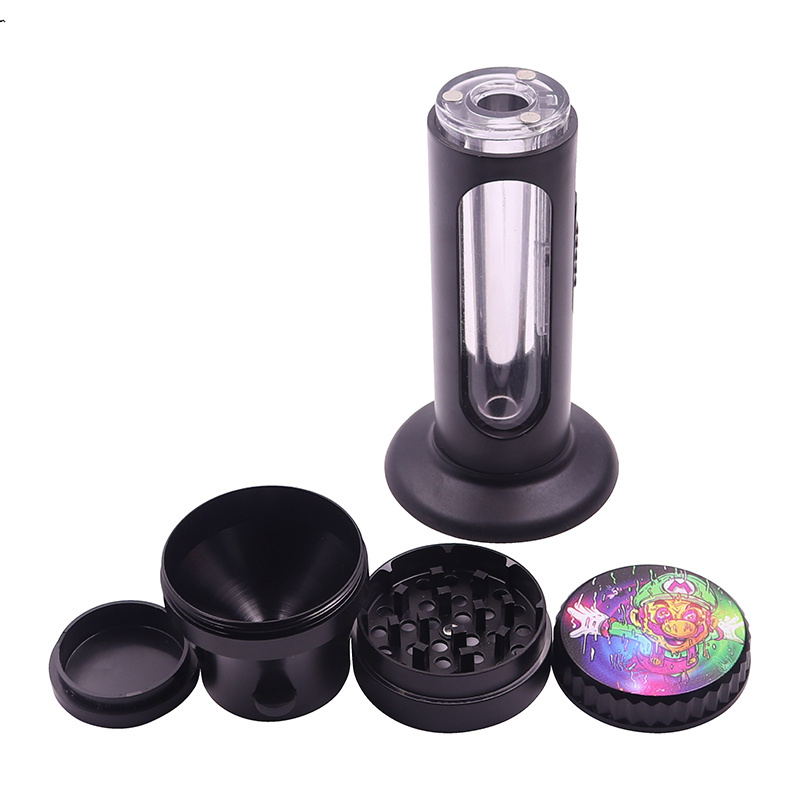 Wholesale Custom Logo new design hemp grinder zinc alloy herb grinder with filling tube