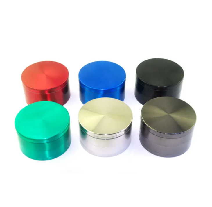 Wholesale Smoking Accessories 50MM 55MM 63MM Custom Logo Hemp Grinder Manual Zinc Herb Grinder