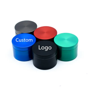 Wholesale Smoking Accessories 50MM 55MM 63MM Custom Logo Hemp Grinder Manual Zinc Herb Grinder