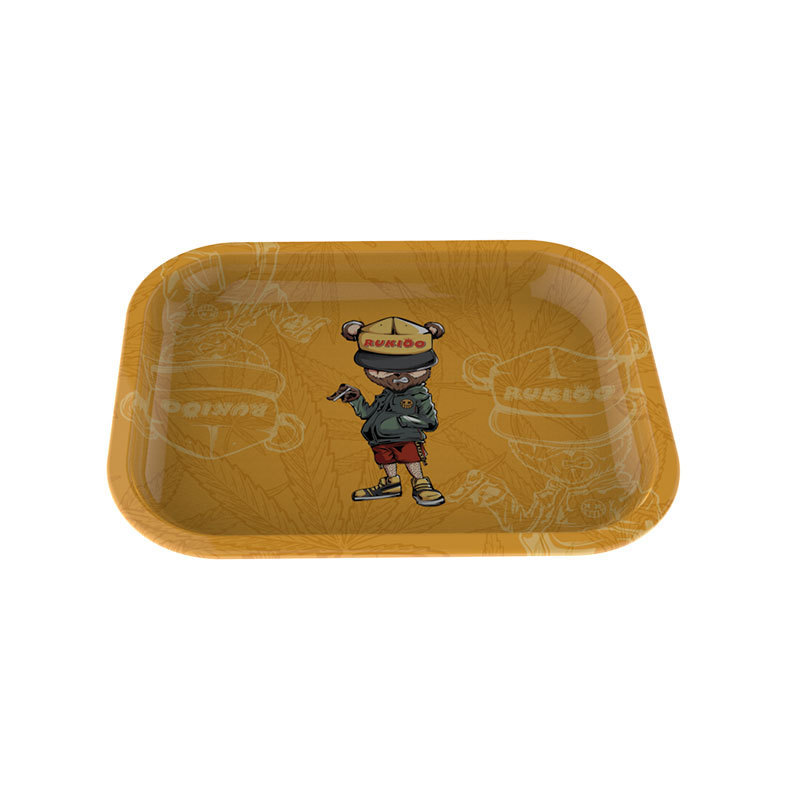 Yufan Factory Price S Size Accessories Smoking Custom Rolling Tray Tobacco Metal Rolling Tray