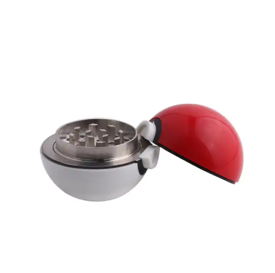 Yufan Wholesale Smoking Accessories 55mm Metal Tobacco Grinder Poke ball Herb Spice Grinder