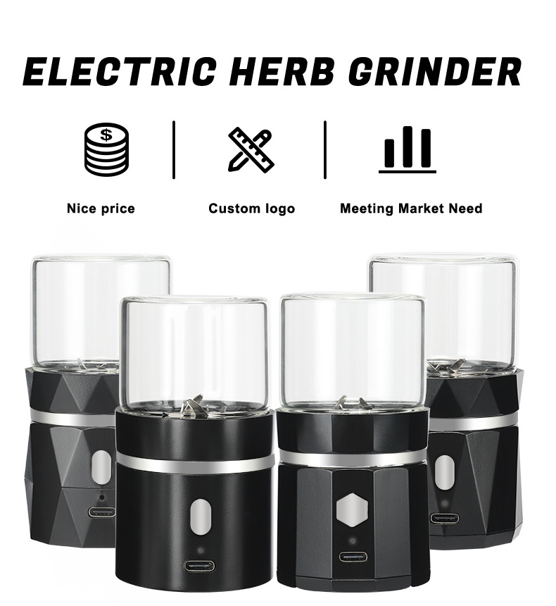 Wholesale Rechargeable Grinders Tobacco Dry Flowers Tea Automatic Electric Herb Grinder