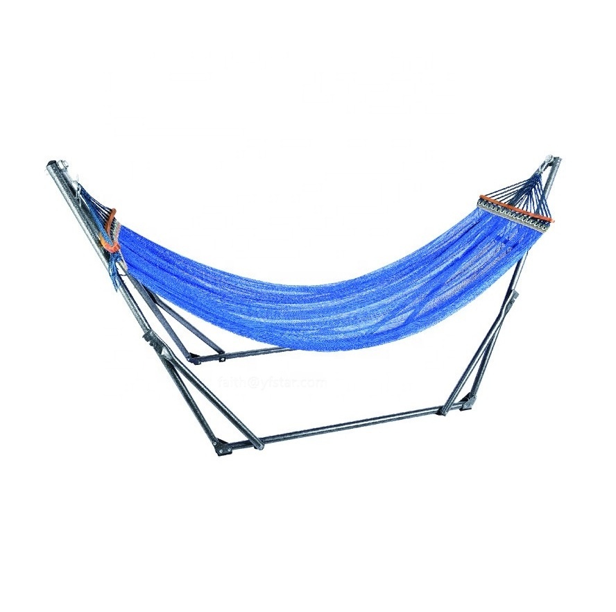 Factory Sale Camping Travel Free Standing Heavy Duty Hammock with Steel Stand