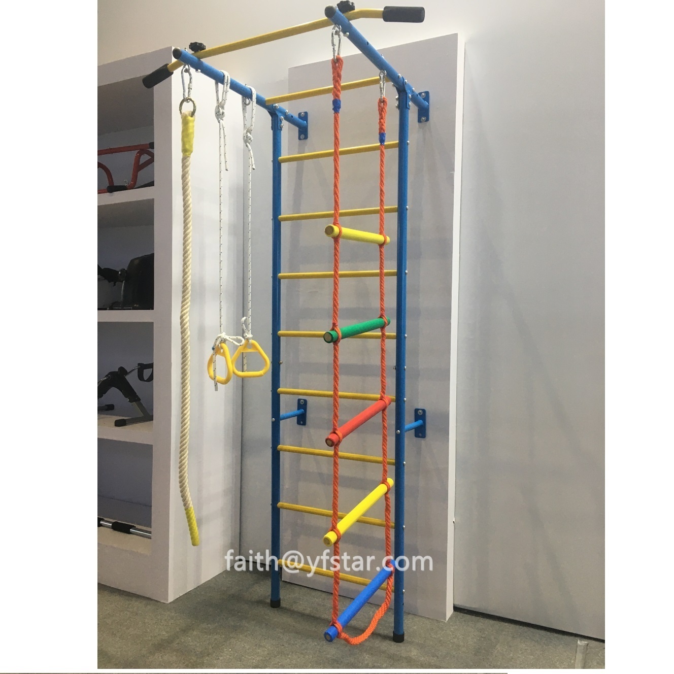 Indoor Jungle Gym Wall Bars For Kids Swedish Ladder Climbing Monkey Bars