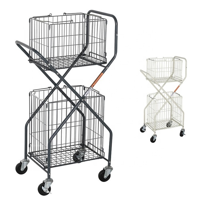 Factory Price Housekeeping Industrial Laundry Cart Bathroom Trolley With Wheels Hobby Storage Rolling Cart For Sale