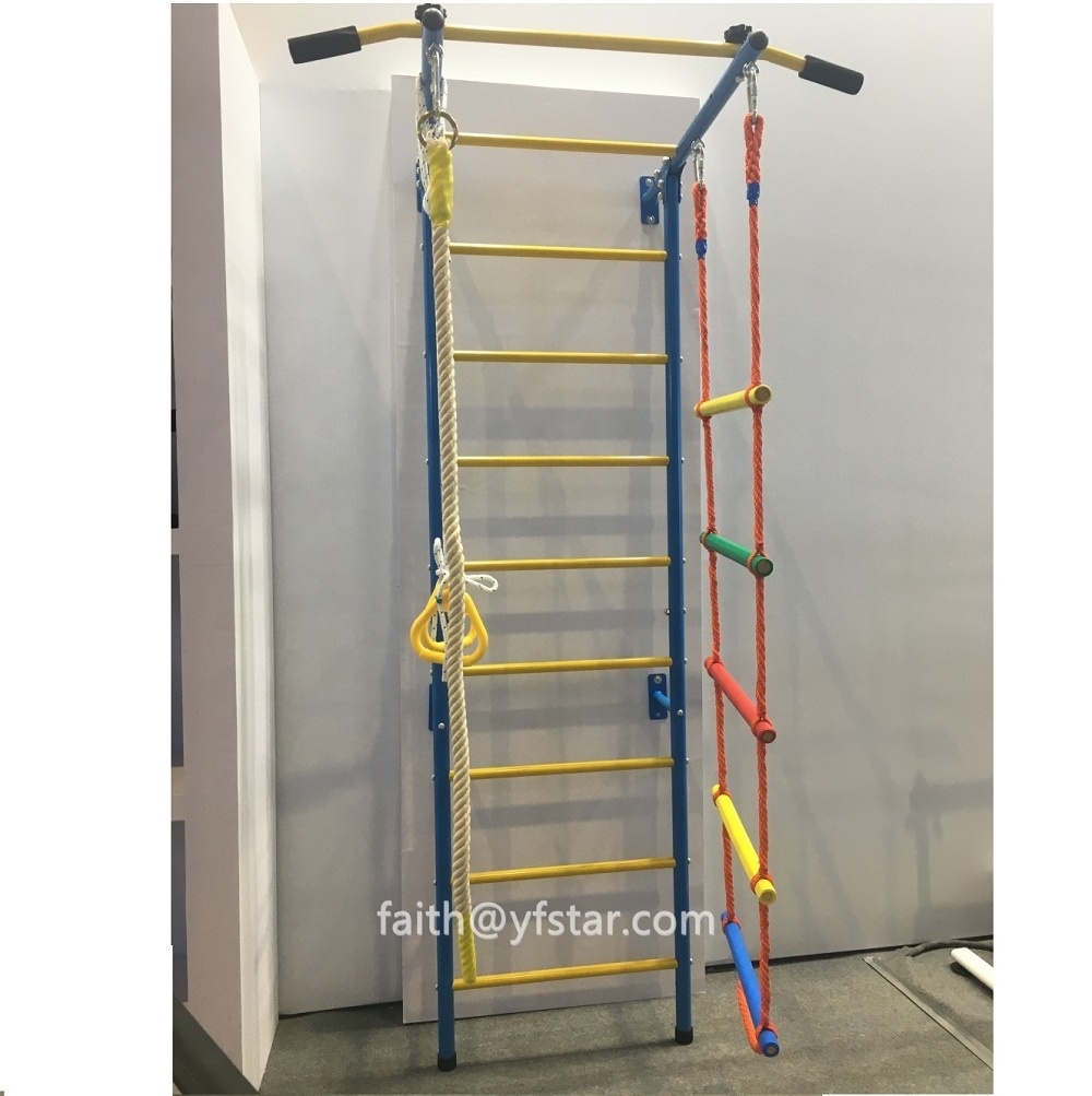 Indoor Jungle Gym Wall Bars For Kids Swedish Ladder Climbing Monkey Bars