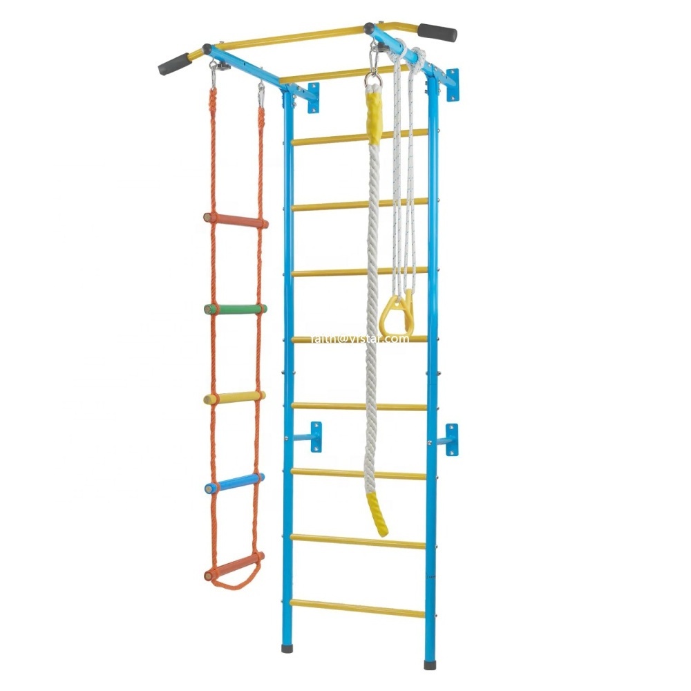 Indoor Jungle Gym Wall Bars For Kids Swedish Ladder Climbing Monkey Bars