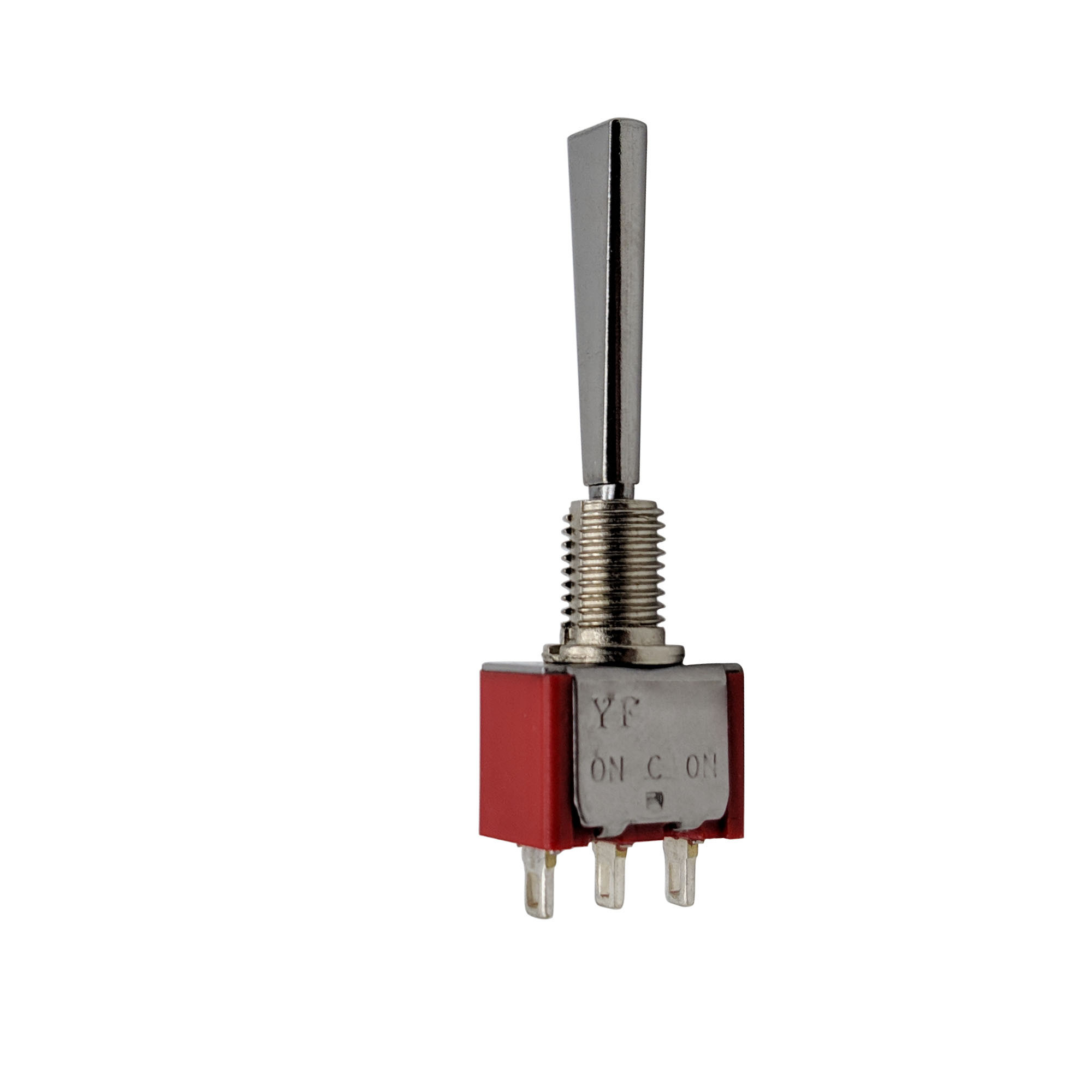 ON (ON) SPDT 2 Position 3 Pin Long Flat Handle Momentary Toggle Switch