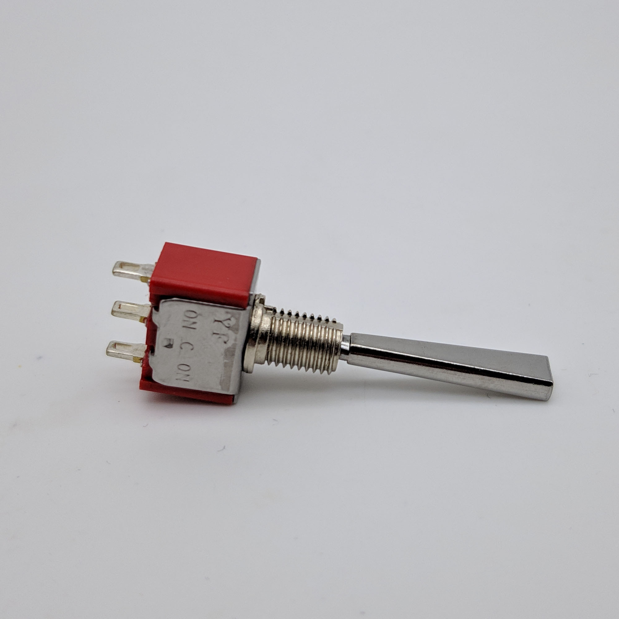 ON (ON) SPDT 2 Position 3 Pin Long Flat Handle Momentary Toggle Switch