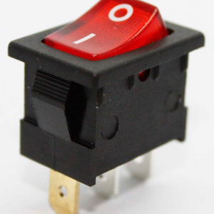 15*21 RL3-111/N-G-2-RE/BK-P4-RS ON OFF W/LAMP 3P SPST With red lamp rocker switch