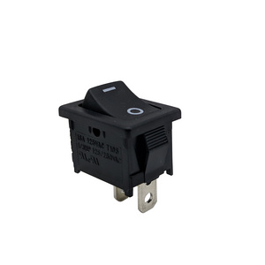 KCD1-2-101 Rocker switch SPST 2 Pin ON OFF 6A 250VAC 10A 125VAC Black  Rocker Switches