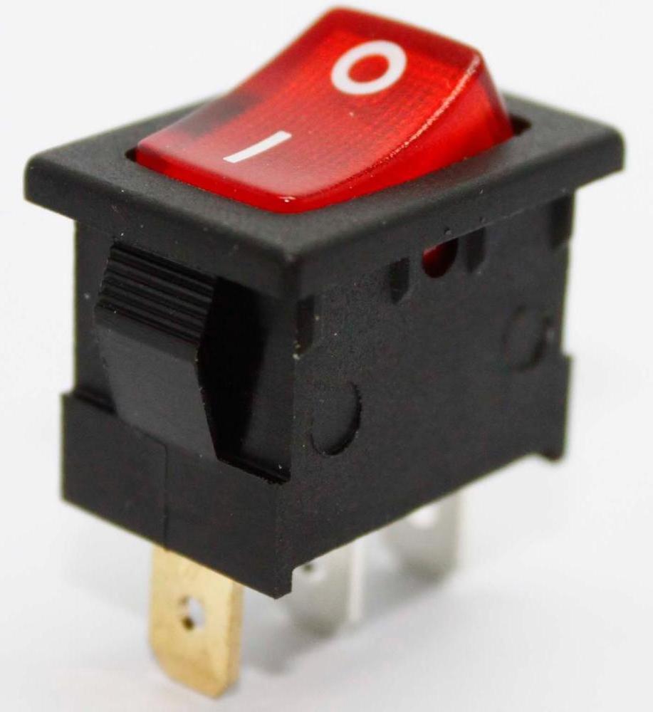 15*21 RL3-111/N-G-2-RE/BK-P4-RS ON OFF W/LAMP 3P SPST With red lamp rocker switch