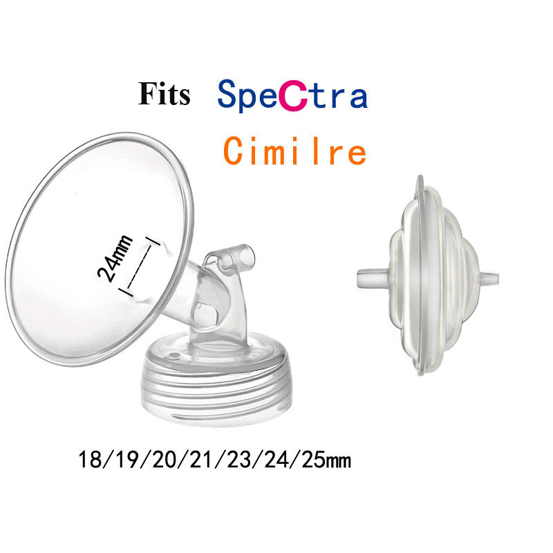 18/19/20/21/23/24/25mm  Fits Spectra/Cimilre Wearable Breast Pump Accessories Wide Neck Breast shield