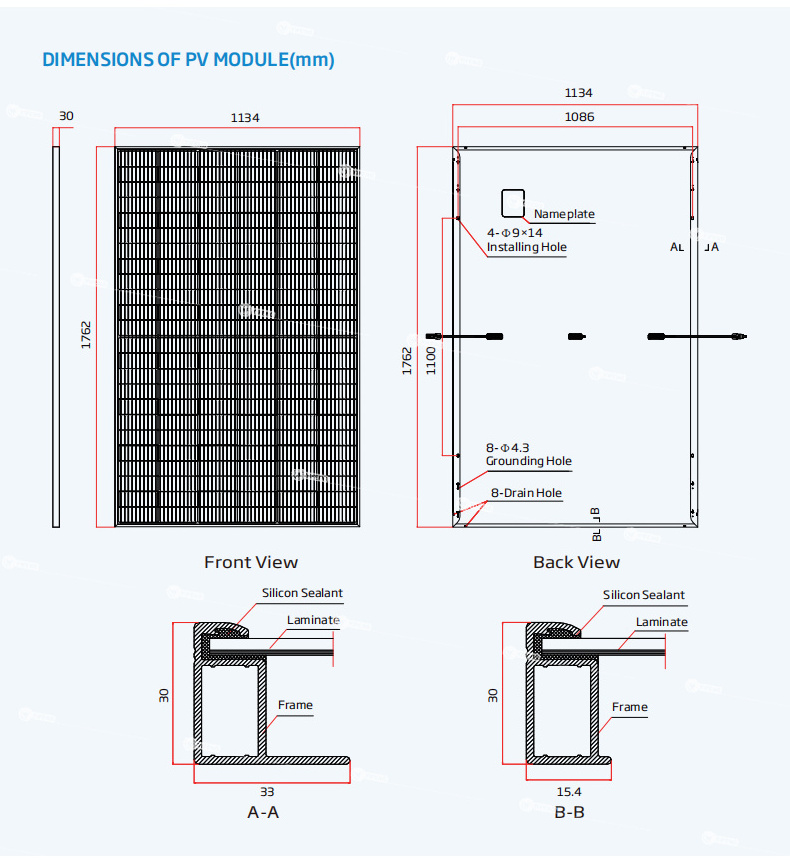 Panel Trina Solar 300Wp 470W 415W 450W Panels 50 Pieces Trinasolar 340Wp Sun Pannell Tirna 320 Watt all black 425w