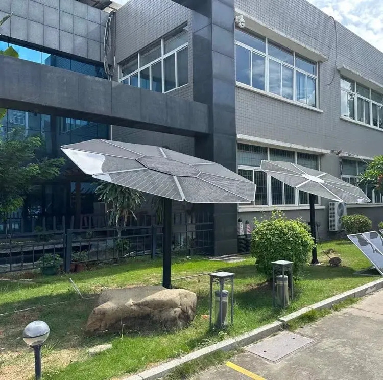 Online selling multi function circular solar umbrella panel for outdoor use