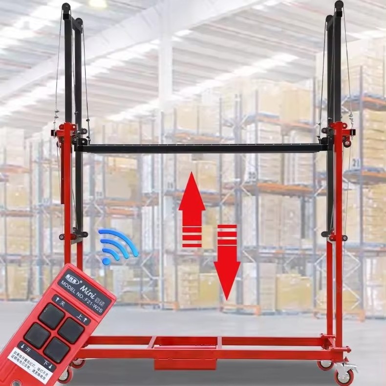 500kg  platform mobile hydraulic scissor lift scaffolding with electric lift