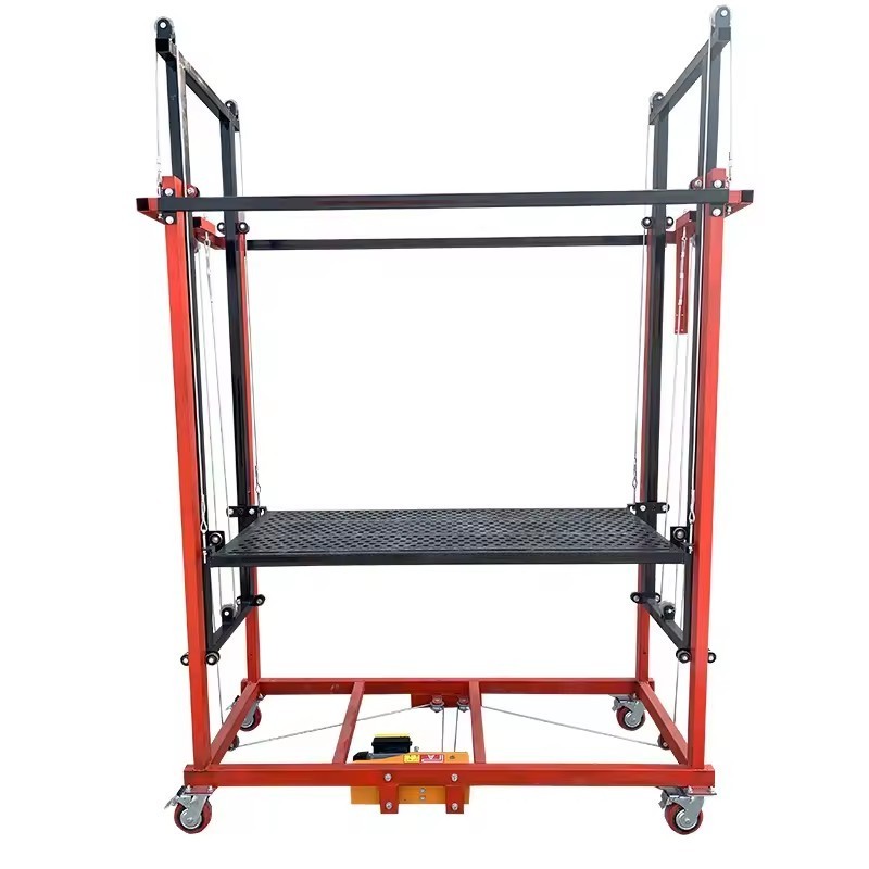 500kg  platform mobile hydraulic scissor lift scaffolding with electric lift