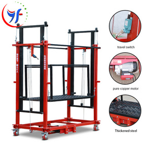 Hot 500kg 2m 6m 10m electric scaffolding lift 400kg 6m scaffolding electric for Paint the wall scaffolding for construction