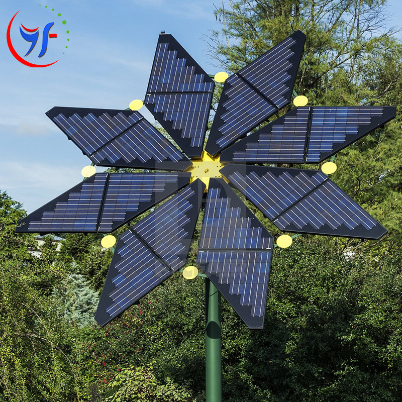 Solar Powered Flower Insect Shaking Waterproof Outdoor Flowers Lights Shape Garden Light Smart Panel System Led Energy