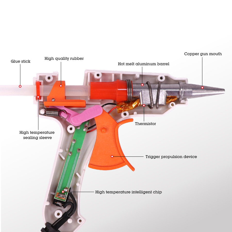 Chinese manufacturer power tools 220w industrial hot melt silicone glue gun