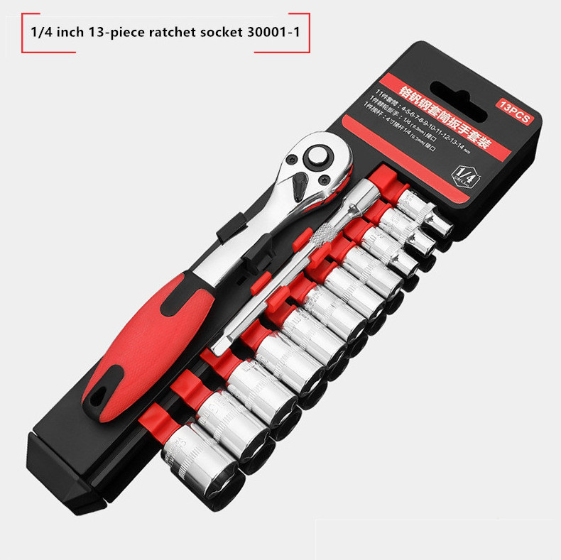 Low price ratchet set combination barrel wrench CR-V repair machine tool hexagon socket set industry genuine