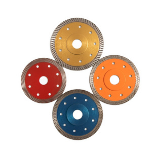 Hot-press Super Thin Mesh Turbo Dry Diamond Circular Marble Saw Blade Cutting disc for Tile Porcelain Granite