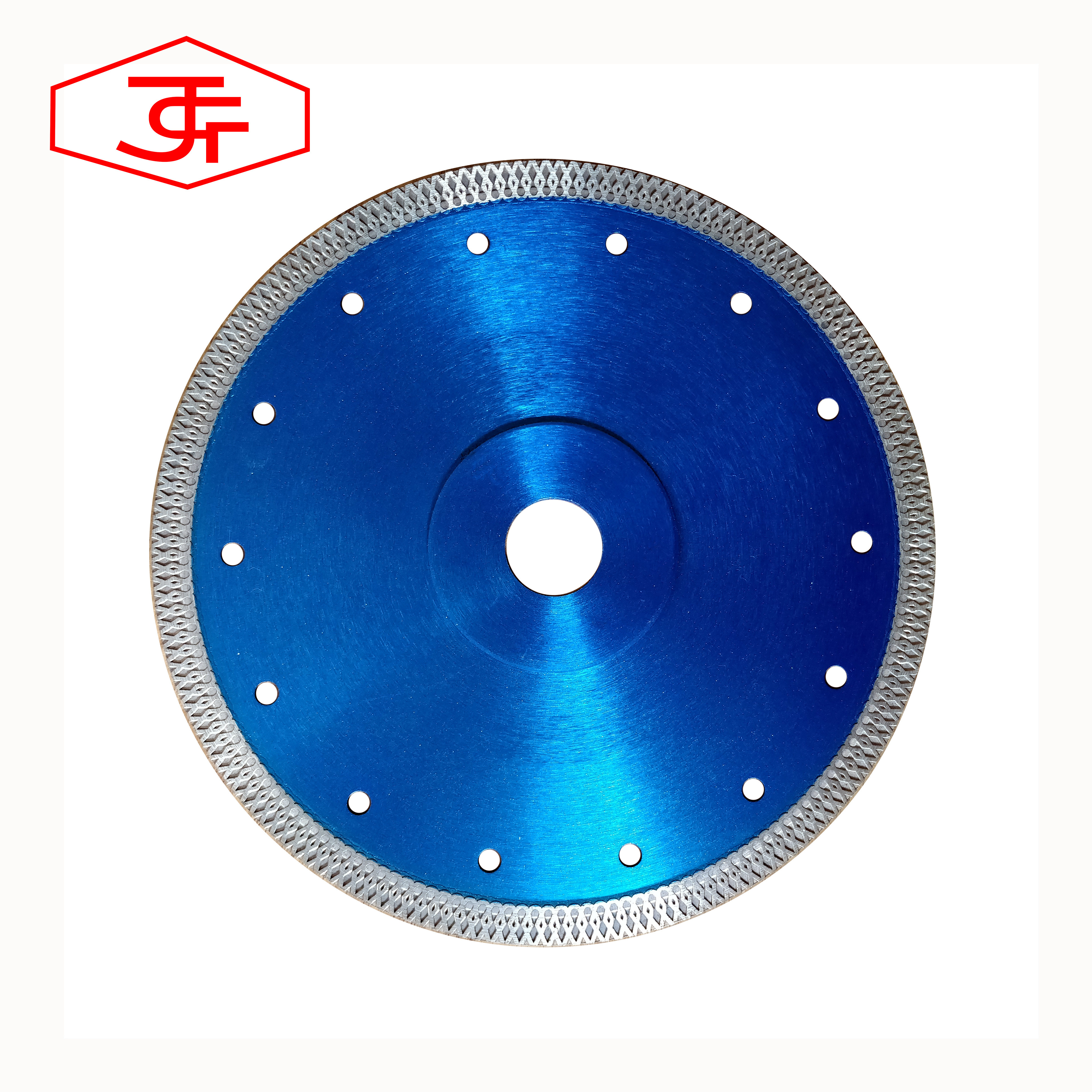 Hot-press Super Thin Mesh Turbo Dry Diamond Circular Marble Saw Blade Cutting disc for Tile Porcelain Granite