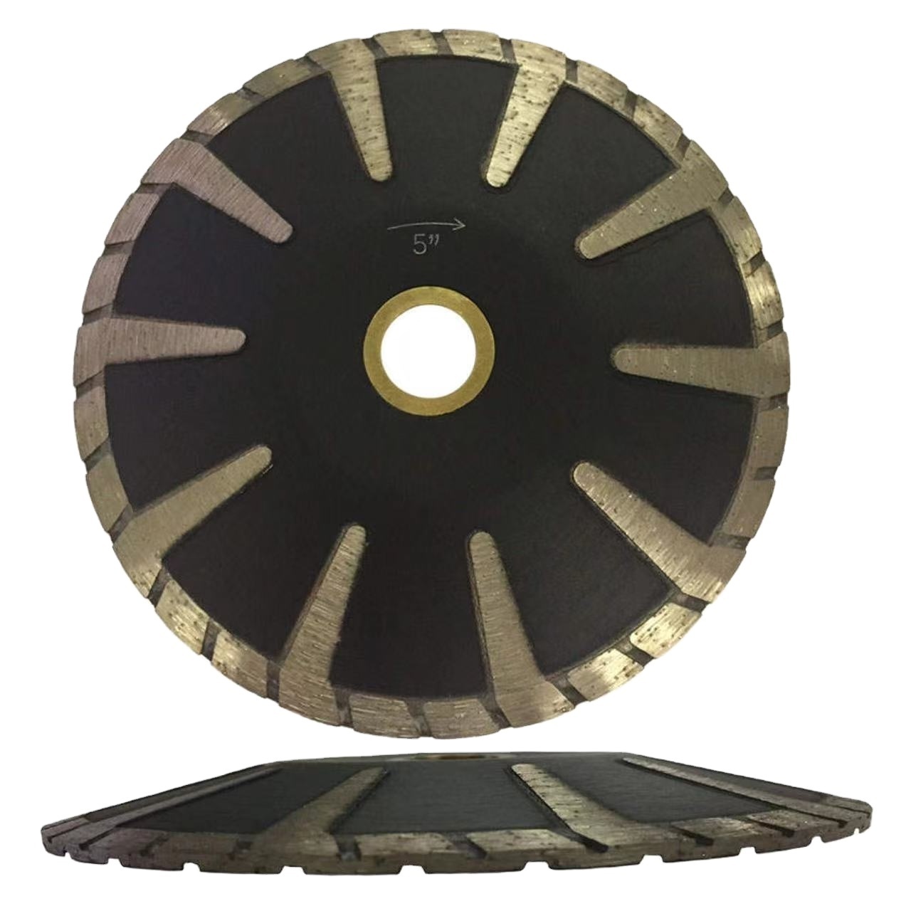 5inch 125mm concave diamond curve disc arc-shaped center concave bowl shape diamond saw blade for granite stone tiles