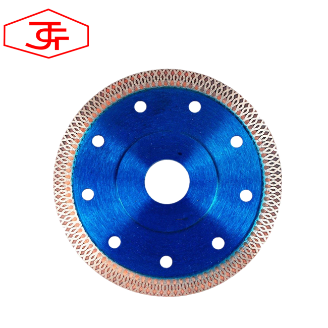 Hot-press Super Thin Mesh Turbo Dry Diamond Circular Marble Saw Blade Cutting disc for Tile Porcelain Granite