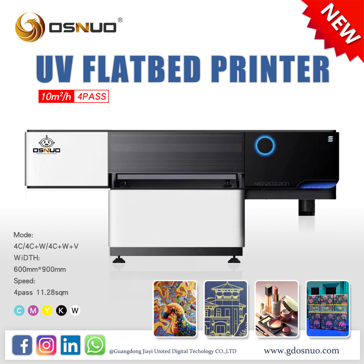 OSN-6090 Multifunction UV flatbed small printer 1440 dpi inkjet digital printer machine