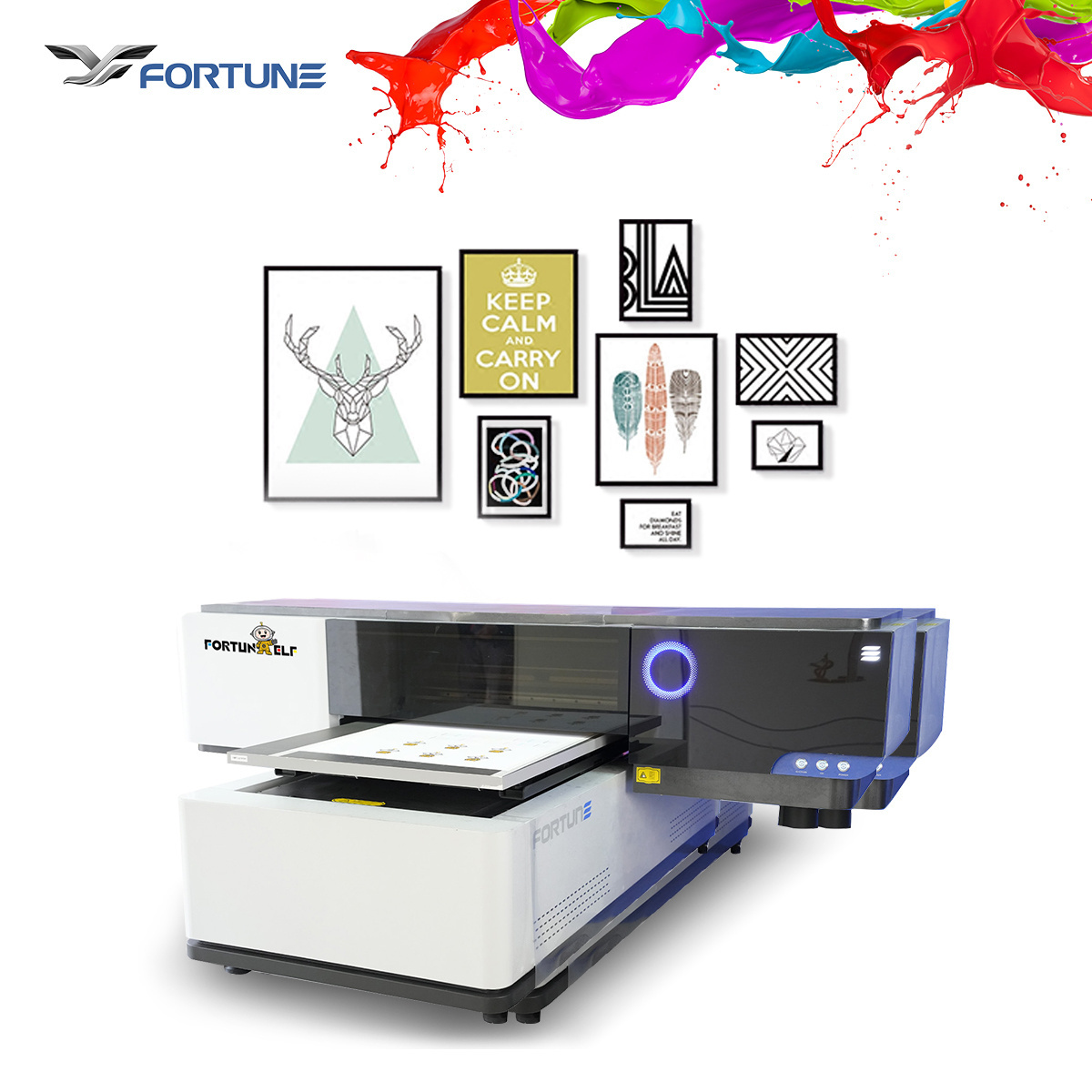 Digital impresora for small business 6090 uv flat bed printing machine with i3200 head uv plotter flatbed 60*90