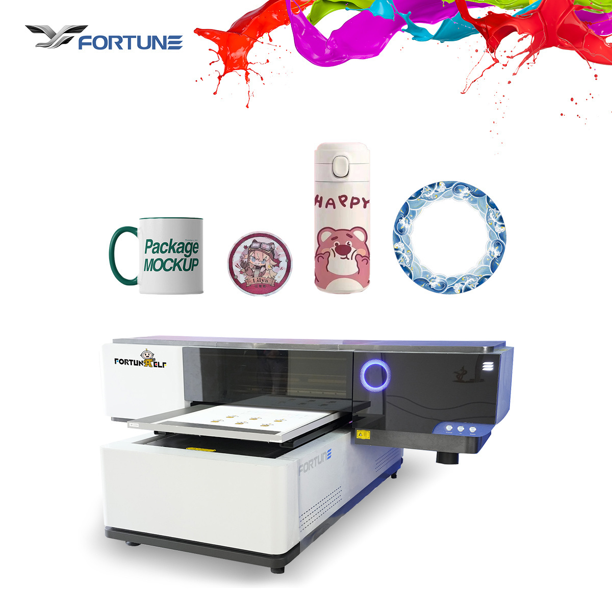 Digital impresora for small business 6090 uv flat bed printing machine with i3200 head uv plotter flatbed 60*90