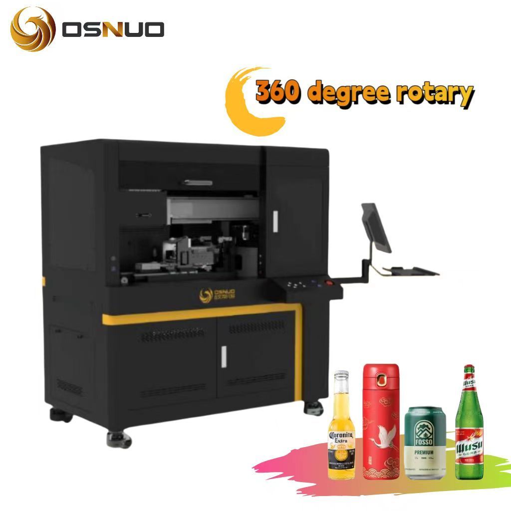 OSNUO UV cylinder printer for glass bottles uv printing bottle printer cylinder printer machine for paper cups