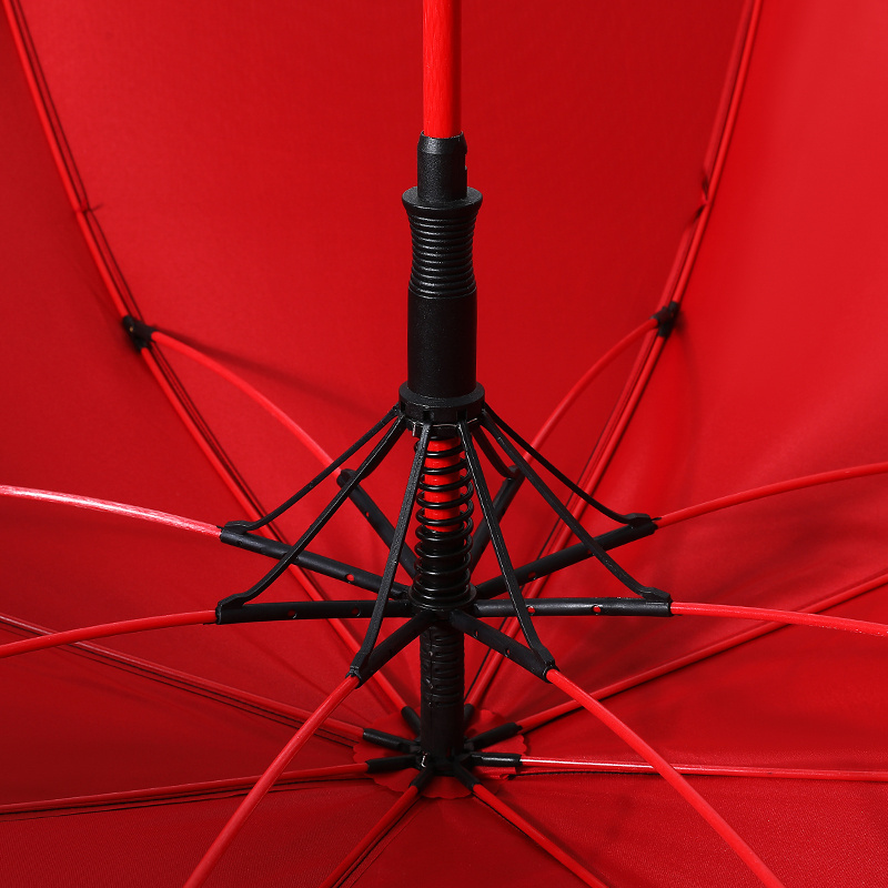 Red White Double Layer Custom Print Golf Red And black Umbrella Double Canopy Big Windproof Large Golf Umbrella