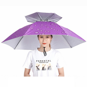 52 65 69 77 90 95cm Promotion Fishing Travel Head Hat Sun Drawstring Umbrella