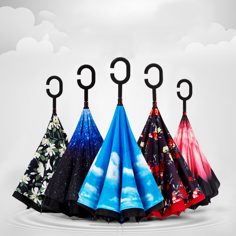 Wholesale Umbrellas Corporation Gifts Inverse Magic Flower Paraguas Reversible Paraplui Reverse Inverted Umbrella