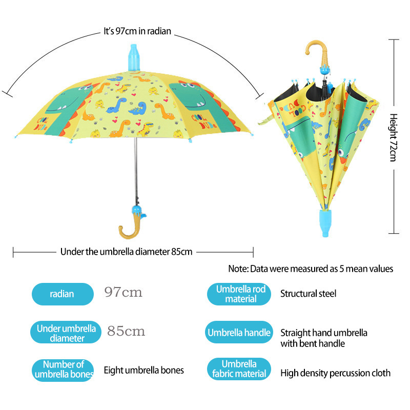 Cartoon Print Rainproof Custom Children Umbrella Kids Parasol