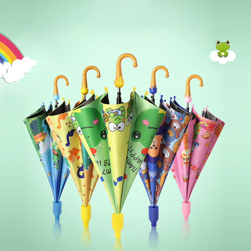 Cartoon Print Rainproof Custom Children Umbrella Kids Parasol