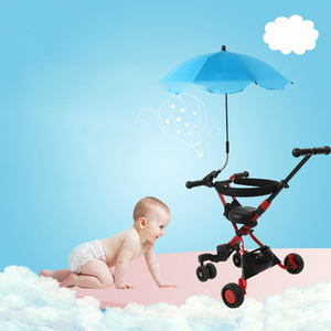 Baby Stroller Parasol Universal Umbrella With Clamp 360 Degree Adjustable Uv Protection Stroller Sun Shade Waterproof Umbrella