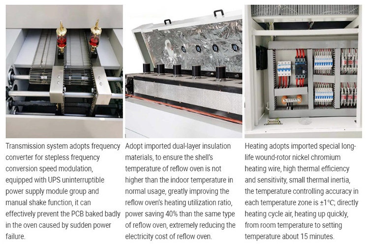 8 Heating Zones Reflow soldering of high end 8 heating zone reflow oven machine