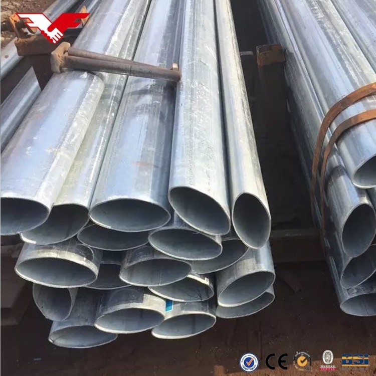 Furniture iron tube pre galvanized oval shaped carbon steel pipe