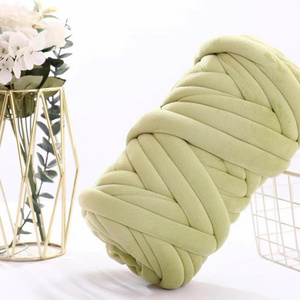 2-3cm Velvet Tube Yarn Chunky Hand Knitting Machine Washable Vegan Polyester Braid Tube Yarn