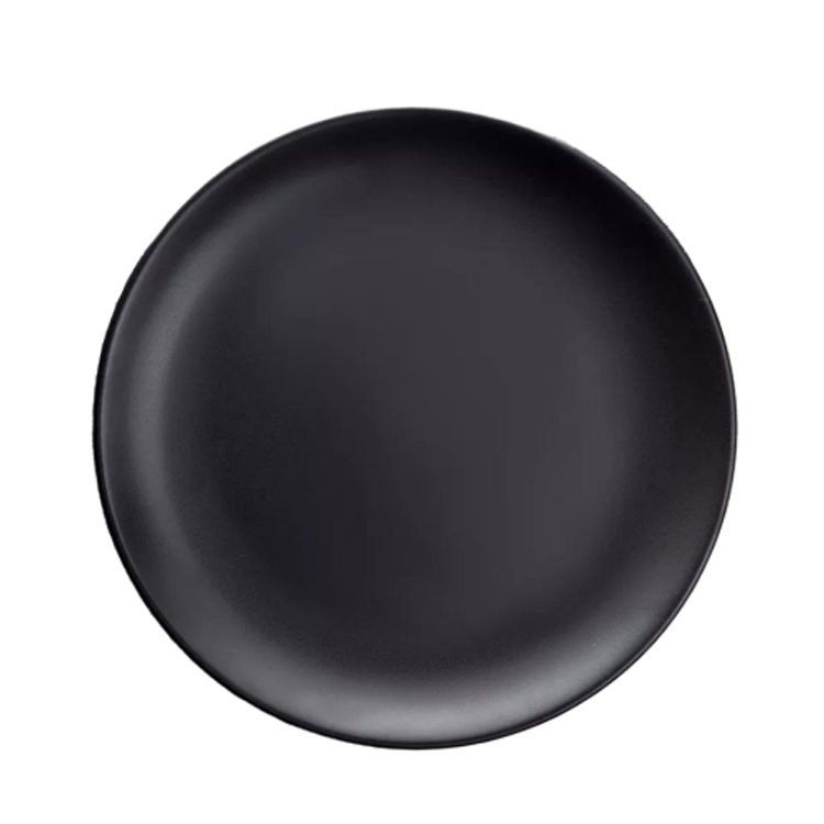 Wholesale Elegant Reusable Restaurant Round Melamine Black Charger Plate