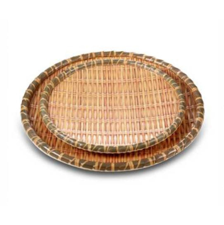 New Design High Quality Melamine Round Rattan Plate Chargers