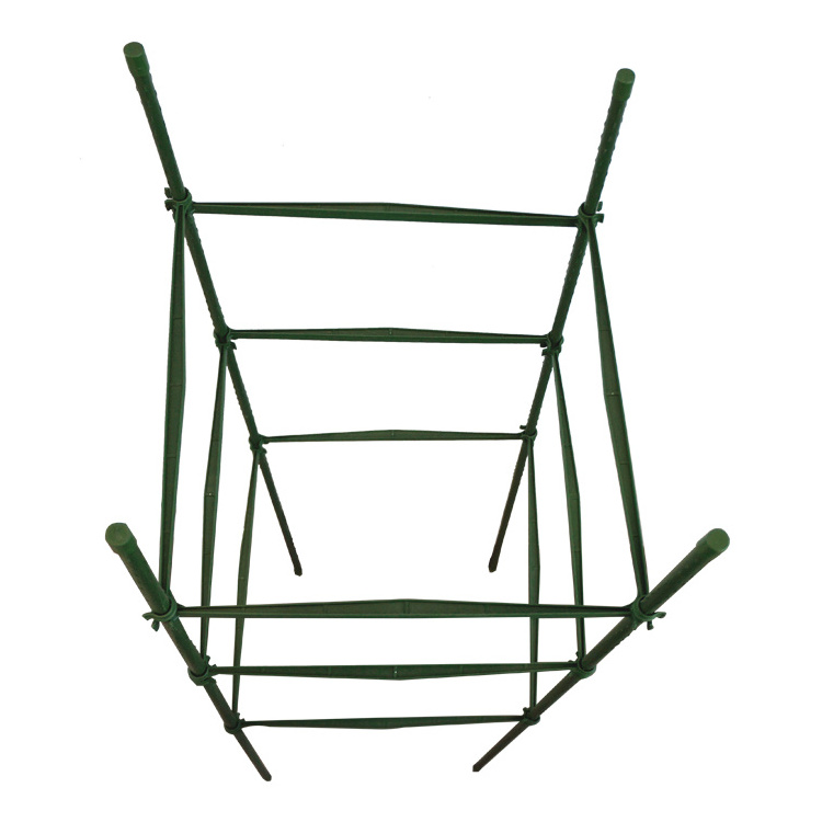 Plant Support Adjustable Tomato Wire Tomato Cages Square Folding Cage Stake