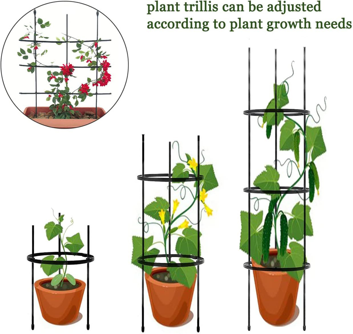 heavy duty galvanized steel tomato cage Plastic tomato stake plant cage Conical Trellis Climbing Plant Supporter Frame