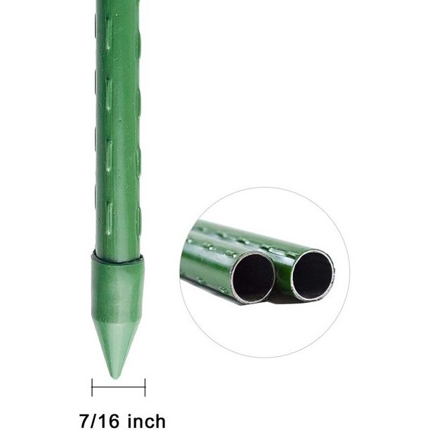 Durable plant support stake Garden Steel Core Plastic Coated Metal Tomato Stakes Support Sturdy Green Plant Sticks