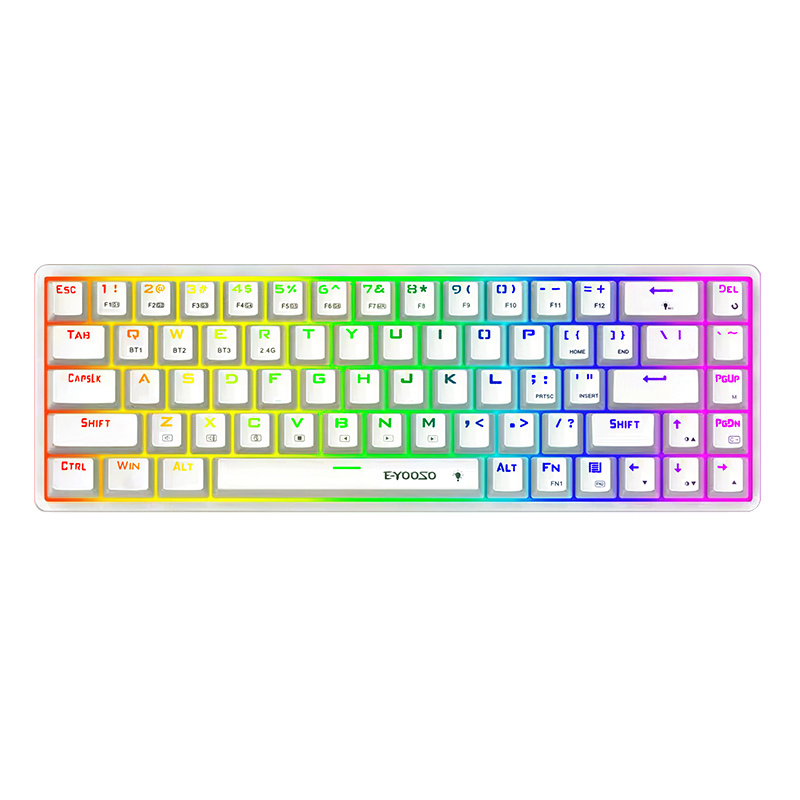 EYOOSO Z686 RGB 4 Modes Professional Gamer 68 keys Wireless Keyboard Wired Mini keyboards Teclado gaming Keyboard