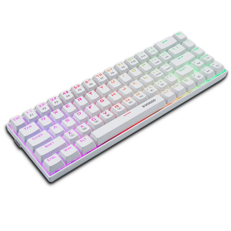 EYOOSO Z686 RGB 4 Modes Professional Gamer 68 keys Wireless Keyboard Wired Mini keyboards Teclado gaming Keyboard