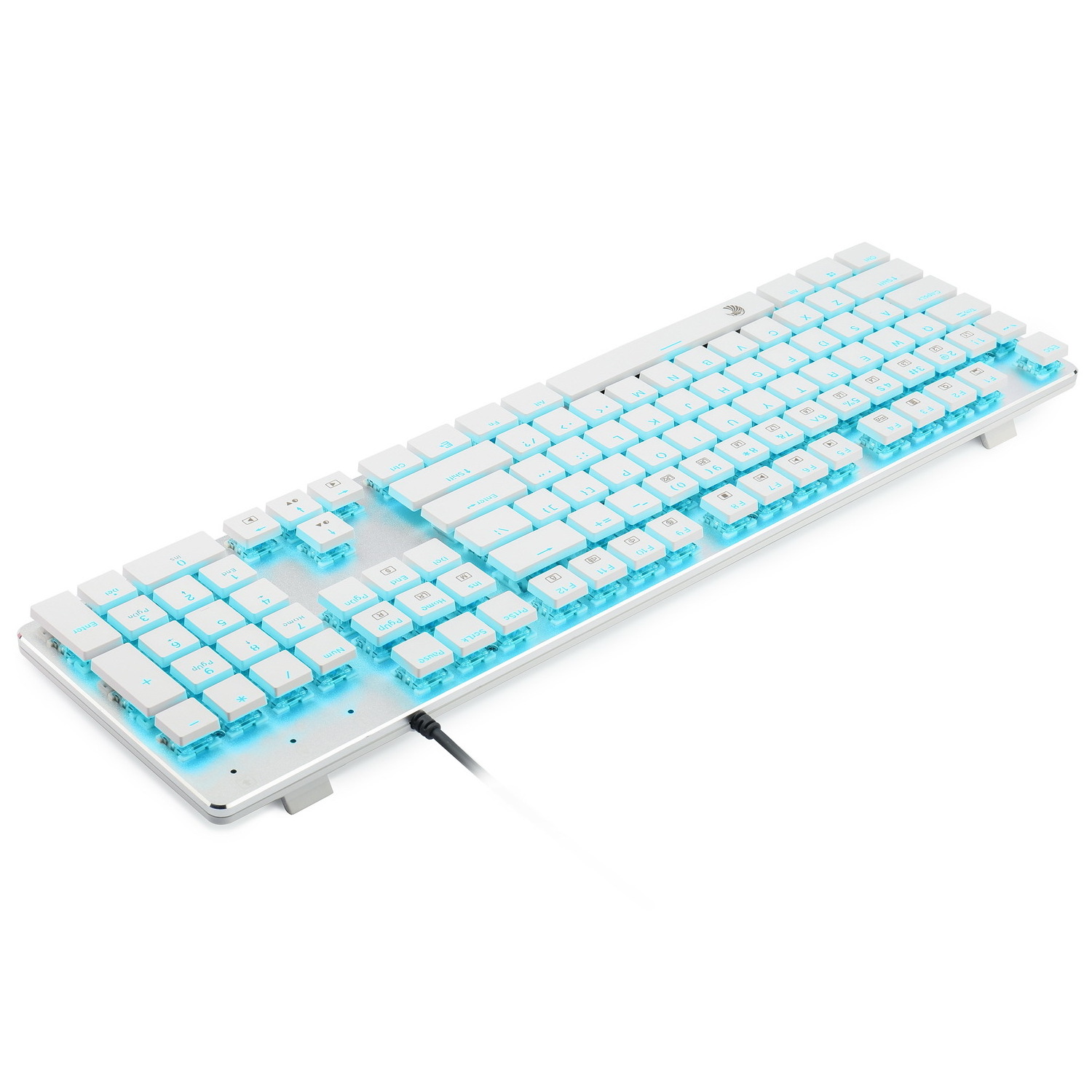 E-YOOSO OA Blue Single Backlit Mechanical Keyboard Slim Design with Gateron Red Switches Compatible in Russian UK Portuguese